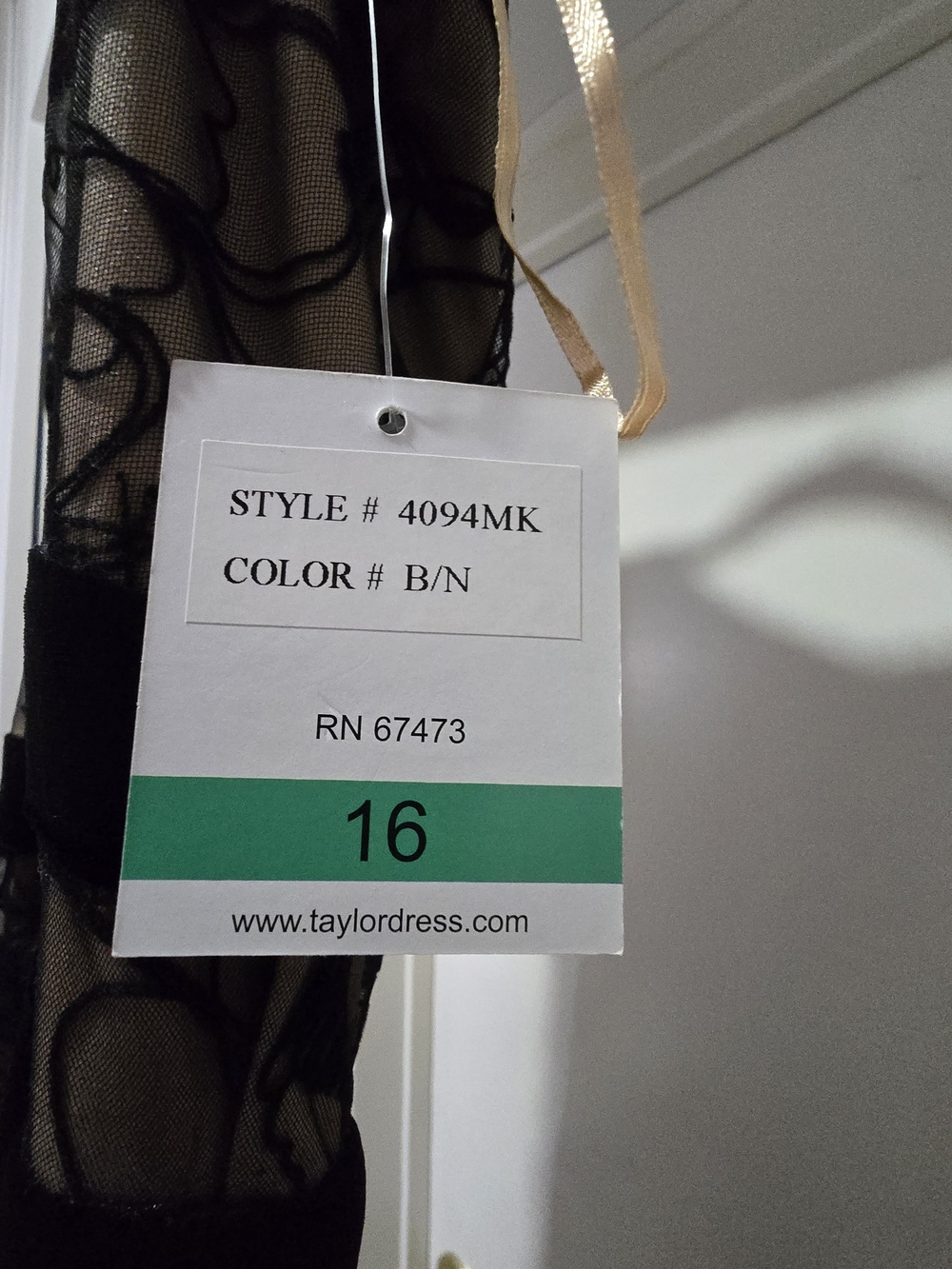 Taylor Black Floral Lace Midi Dress with Nude Underlay - Picture 10 of 16